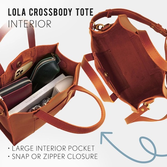 Portland Leather Lola Crossbody Tote - Picture 6 of 8